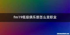 fm19低级俱乐部怎么变职业