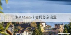 小米11sim卡密码怎么设置
