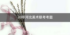 20年河北美术联考考题