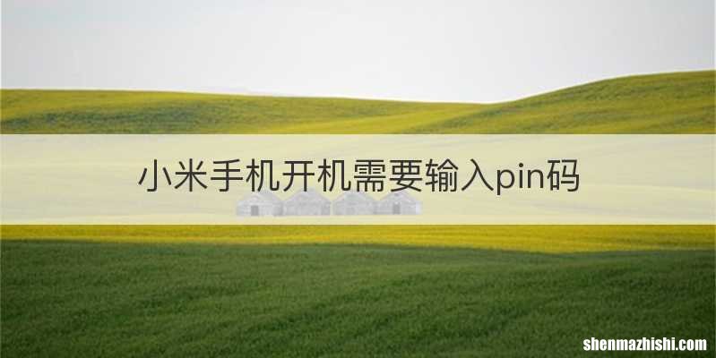 小米手机开机需要输入pin码