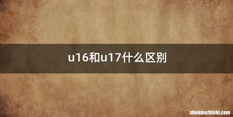 u16和u17什么区别