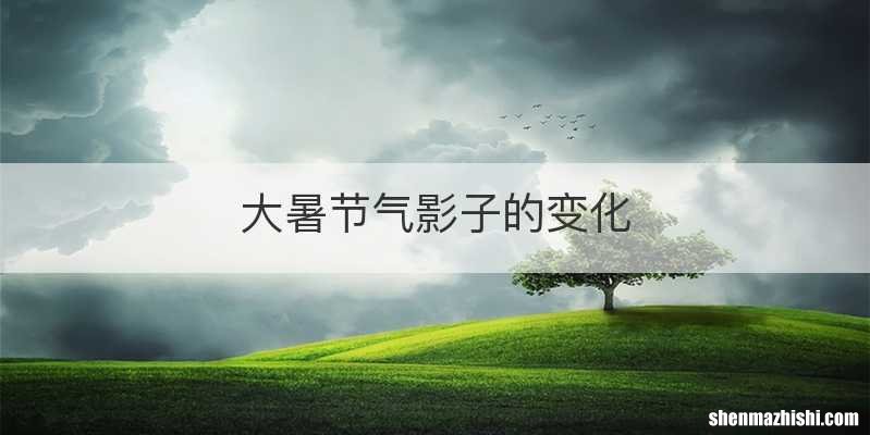 大暑节气影子的变化
