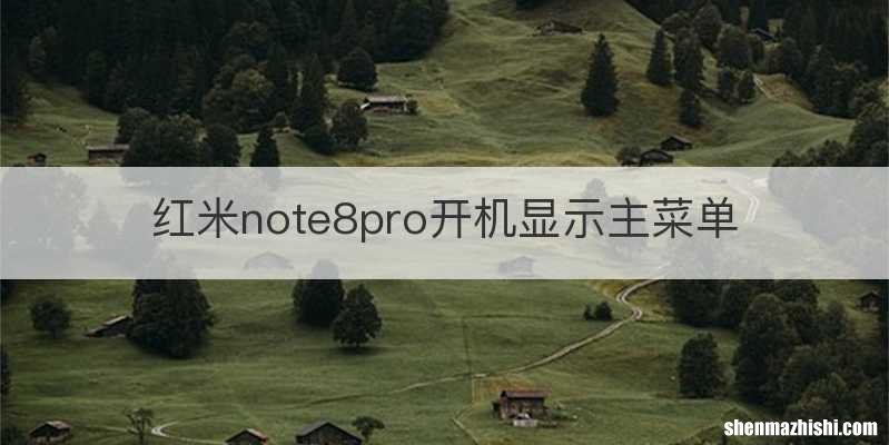 红米note8pro开机显示主菜单