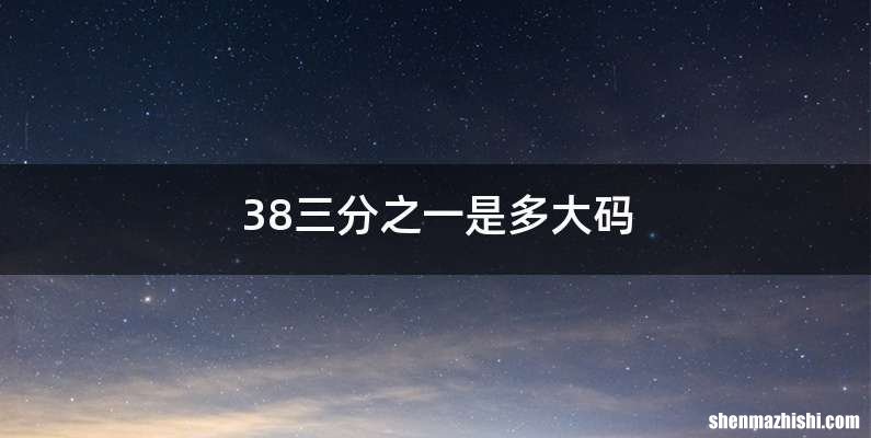 38三分之一是多大码