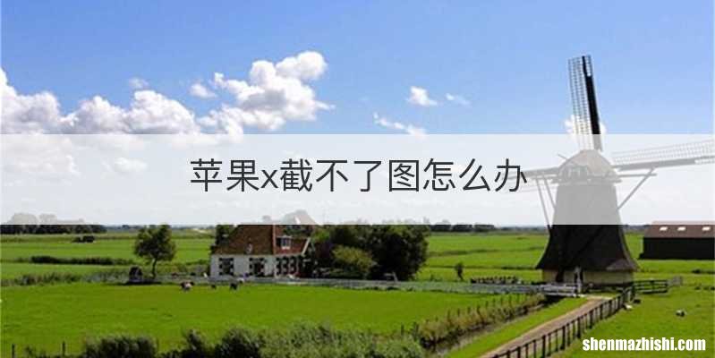 苹果x截不了图怎么办
