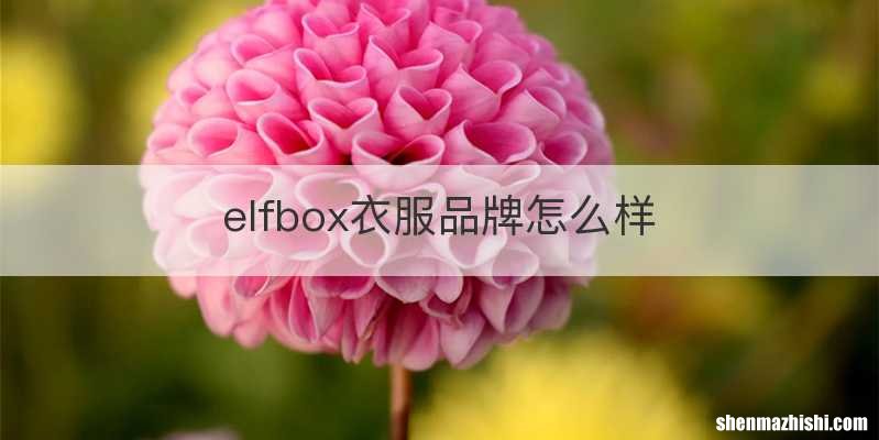 elfbox衣服品牌怎么样
