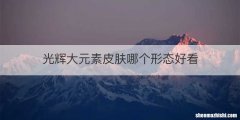 光辉大元素皮肤哪个形态好看