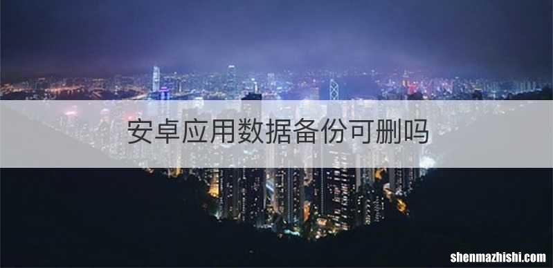 安卓应用数据备份可删吗