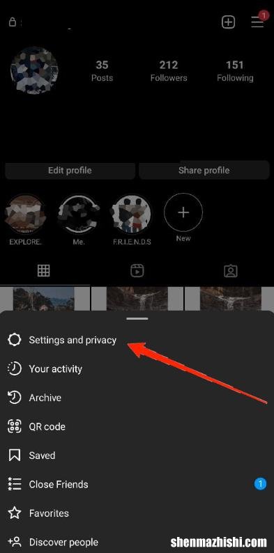 如何在搜索中隐藏Instagram帐户？