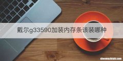 戴尔g33590加装内存条该装哪种