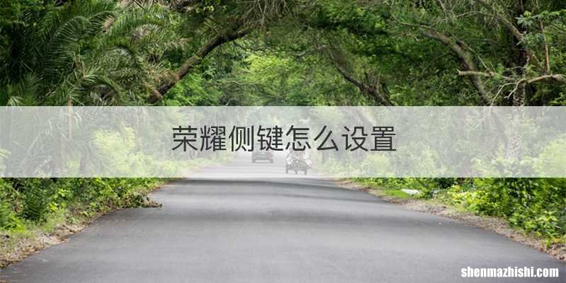 荣耀侧键怎么设置