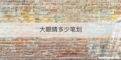 大眼睛多少笔划