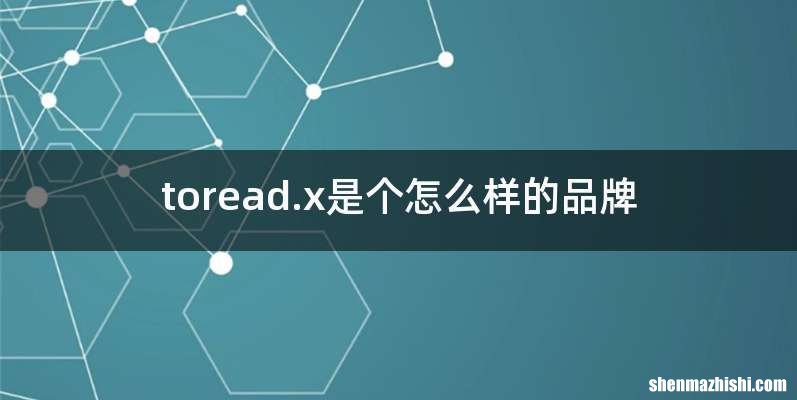 toread.x是个怎么样的品牌