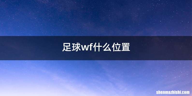 足球wf什么位置