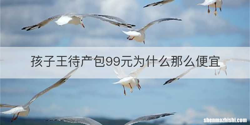 孩子王待产包99元为什么那么便宜