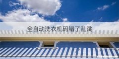 全自动洗衣机码错了乱跳