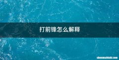 打前锋怎么解释