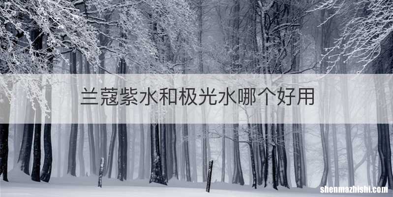 兰蔻紫水和极光水哪个好用