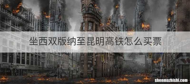 坐西双版纳至昆明高铁怎么买票