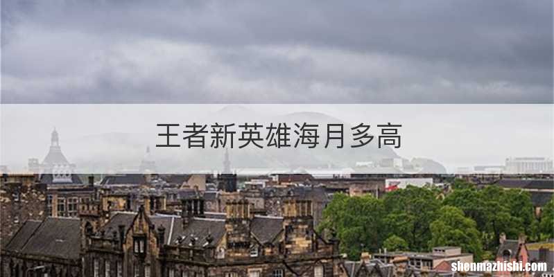 王者新英雄海月多高