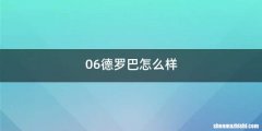 06德罗巴怎么样