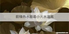 前锋热水器最小火水温高