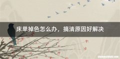 床单掉色怎么办，搞清原因好解决