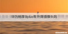 华为畅享9plus有升降摄像头吗