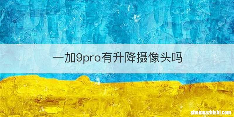 一加9pro有升降摄像头吗