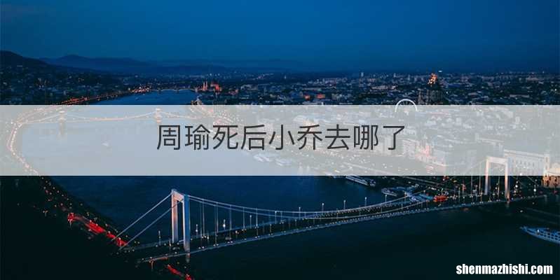 周瑜死后小乔去哪了