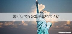 农村私房办证算不算购房指标