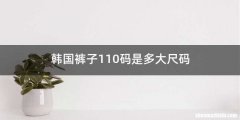 韩国裤子110码是多大尺码