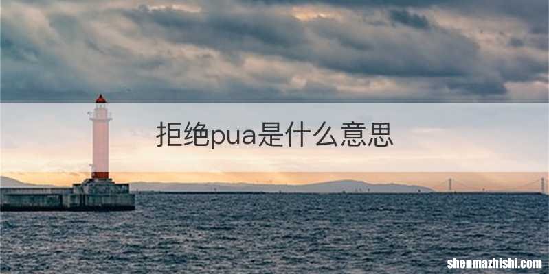 拒绝pua是什么意思