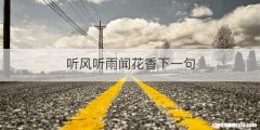 听风听雨闻花香下一句