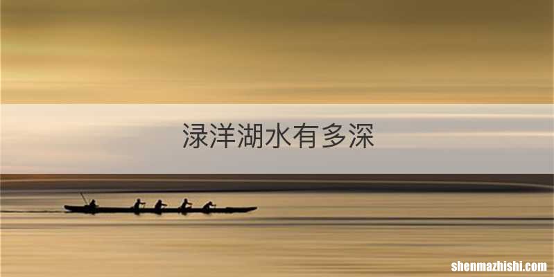 渌洋湖水有多深