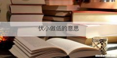 伏小做低的意思
