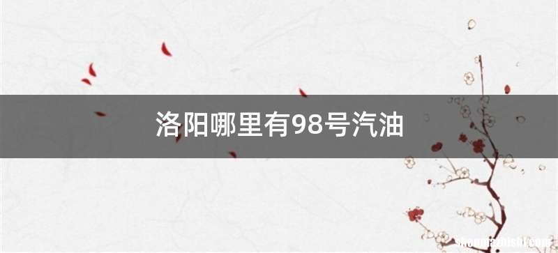 洛阳哪里有98号汽油