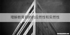 理解教育目的的应然性和实然性