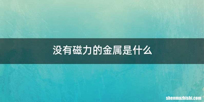 没有磁力的金属是什么