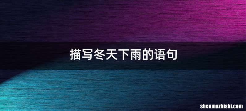 描写冬天下雨的语句