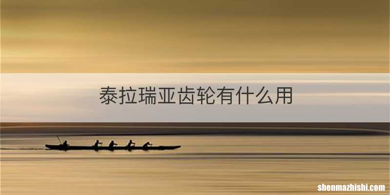 泰拉瑞亚齿轮有什么用