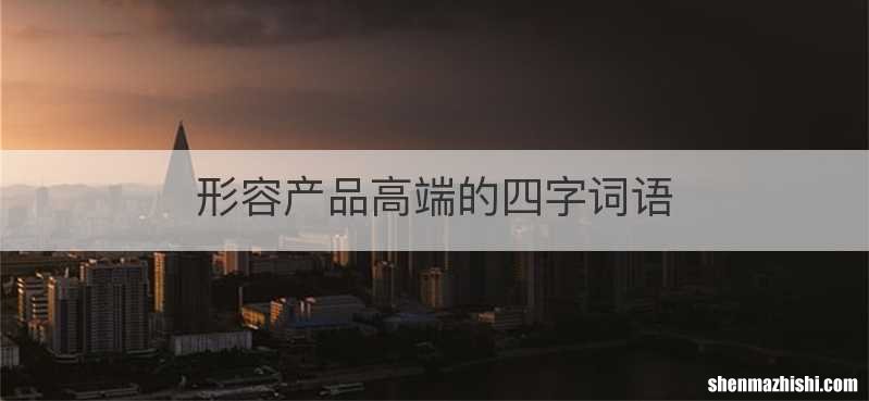 形容产品高端的四字词语