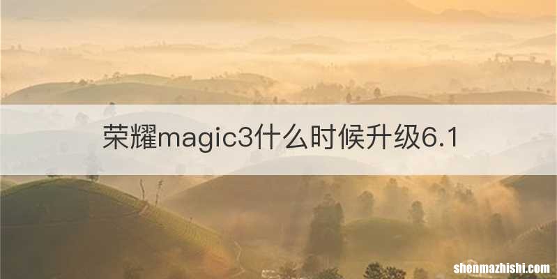 荣耀magic3什么时候升级6.1
