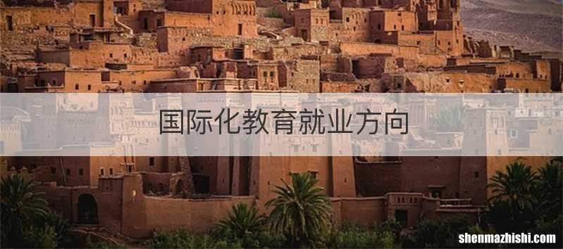 国际化教育就业方向