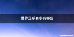 世界足球赛事有哪些