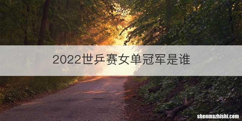 2022世乒赛女单冠军是谁