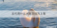 古代用什么水泡茶视为上等