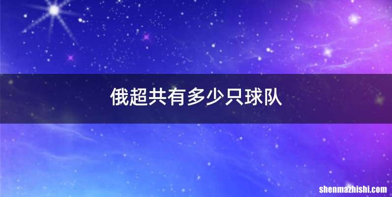 俄超共有多少只球队