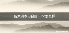 新大洲本田自由50cc怎么样