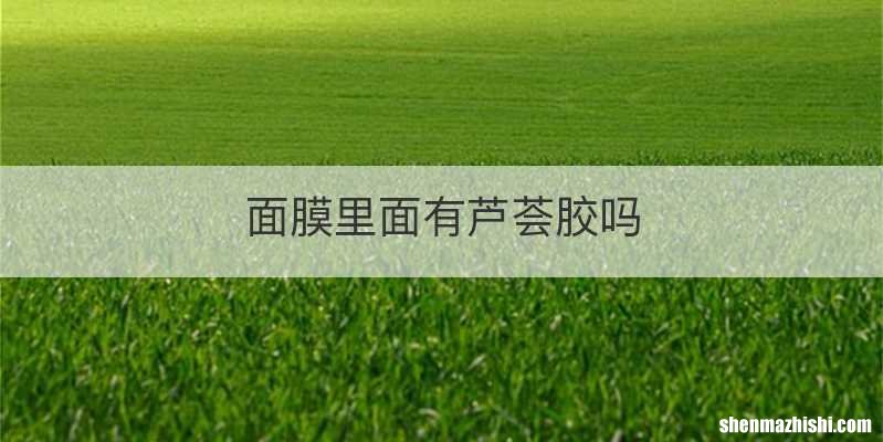 面膜里面有芦荟胶吗